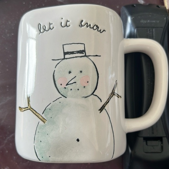 RAE DUNN Artisan Collection by Magenta Let it Snow Snowman Coffee Tea Mug Cup - Picture 1 of 9